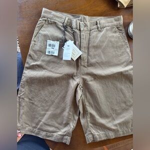 MAISON KITSUNE Khaki Bermuda shorts